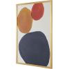 SAFAVIEH Home Collection Primary Objective Denim Blue/Red/Gold 18 x 24-inch Modern Abstract Framed Wall Art for Bedroom, Living Room, Foyer, Dining Area, Entryway