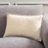 SAFAVIEH Home Collection Rhea Cream/Black 12 x 20-inch Decorative Accent Throw Pillow with Insert(Cream/Black)