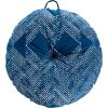 SAFAVIEH Home Collection Sarla Navy/Silver 26-inch Round Floor Pillow with Insert for Living Room Meditation Sofa Extra Seating(Navy/Silver)