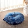 SAFAVIEH Home Collection Sarla Navy/Silver 26-inch Round Floor Pillow with Insert for Living Room Meditation Sofa Extra Seating(Navy/Silver)