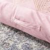 SAFAVIEH Home Collection Sarla Navy/Silver 26-inch Round Floor Pillow with Insert for Living Room Meditation Sofa Extra Seating(Pink/Gold)