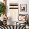 SAFAVIEH Home Collection Sedona 120 Ivory/Black Boho Tribal Woven Wool & Jute Tassel Fringe Tapestry Hanging Wall Art(Ivory/Black)