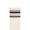 SAFAVIEH Home Collection Sedona 120 Ivory/Black Boho Tribal Woven Wool & Jute Tassel Fringe Tapestry Hanging Wall Art(Ivory/Black)