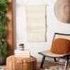 SAFAVIEH Home Collection Sedona Zeta Ivory/Beige Boho Tribal Woven Wool Tassel Fringe Tapestry Hanging Wall Art