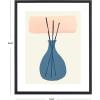 SAFAVIEH Home Collection Sticks in the City Blush Pink/Blue 16 x 20-inch Modern Framed Wall Art for Bedroom, Living Room, Foyer, Dining Area, Entryway