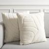 SAFAVIEH Home Collection Verli Ivory 23-inch Square Decorative Accent Throw Pillow with Insert (Set of 2)(Ivory)