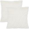 SAFAVIEH Home Collection Verli Ivory 23-inch Square Decorative Accent Throw Pillow with Insert (Set of 2)(Ivory)