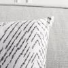SAFAVIEH Home Collection Zecora Ivory/Black Velvet Chevron 17-inch Square Decorative Accent Throw Pillow with Insert (Set of 2)(Ivory/Black)
