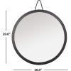 SAFAVIEH Home Darsey Matte Black Round 20-inch Decorative Accent Mirror