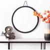 SAFAVIEH Home Darsey Matte Black Round 20-inch Decorative Accent Mirror