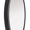 SAFAVIEH Home Darsey Matte Black Round 20-inch Decorative Accent Mirror