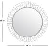 SAFAVIEH Home Elsie Gold Round 29-inch Decorative Accent Mirror(Silver)