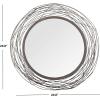 SAFAVIEH Home Nixie Black Round 29-inch Decorative Accent Mirror