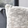 SAFAVIEH Home Ralen Light Natural Lurex Knit 20-inch Decorative Pillow Pillow, 22″x22″, Grey/Gold(Grey / Gold)