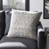 SAFAVIEH Home Ralen Light Natural Lurex Knit 20-inch Decorative Pillow Pillow, 22″x22″, Grey/Gold(Grey / Gold)