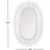 SAFAVIEH Home Valory Silver Oval 24-inch High Decorative Accent Mirror