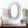 SAFAVIEH Home Valory Silver Oval 24-inch High Decorative Accent Mirror