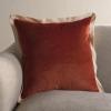 SAFAVIEH Jordy, 18 X 18, Olive/Natural, Cotton Throw Pillow(Burnt Orange/Natural)