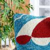 SAFAVIEH PPL111A-2020-SET2 Soleil Pillow Collection Indoor Outdoor 20″ Square Beach Chair Pillow, Nautical Blue