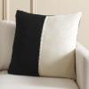 SAFAVIEH Parker Pillow, Camel/Ivory(Black/Ivory)