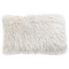 SAFAVIEH Pillow Collection Shag Modish 20″ Throw, Metallic Silver(Metallic Snow)