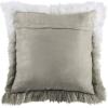 SAFAVIEH Suri Sheep Skin Throw Pillow, White/Grey