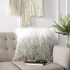 SAFAVIEH Suri Sheep Skin Throw Pillow, White/Grey