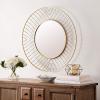 Safavieh 32.9-Inch Round Fonna Wall Mirror, Gold