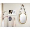 Safavieh Home Collection Pembroke 16 x 40-inch Antique Gold Decorative Strap Mirror