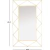 Safavieh Home Heath 47-inch High Gunmetal Rectangle Decorative Accent Mirror(Gold)