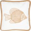 Safavieh Home Nilam Natural Color Fish Nautical Coastal 18-inch Decorative Pillow