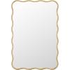 SAFAVIEH Home Collection – Ariana Gold Rectangular Wall Mirror, Sculpted Wavy Frame Decorative Accent (MRR9036A)(Gold)