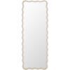 SAFAVIEH Home Collection – Izara White Wavy Wood Full Length Wall Mirror, Vertical Mounted Decorative Mirror for Bedroom, Hallway or Living Room (MRR9027A)(White)