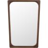 SAFAVIEH Home Collection – Lola Brown Wall Mirror, Rounded Rectangular Wood Frame, Vertical Hanging Accent (MRR9031A)(Brown)