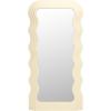 SAFAVIEH Home Collection – Mahya 32″ x 63″ Full Length Mirror, Walnut Wood Frame, Wavy Rectangular Wall Mirror, Modern Decorative Accent (MRR9006C)(White)