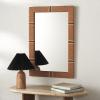 SAFAVIEH Home Collection Boho Salra Natural & Black 24 x 36-inch Rectangular Mirror