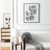 SAFAVIEH Home Collection Breaking Sound Barrier Ivory/Black 24 x 30-inch Modern Abstract Framed Wall Art for Bedroom, Living Room, Foyer, Dining Area, Entryway