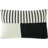 SAFAVIEH Home Collection Drew Modern Ivory/Black 12 x 20-inch Decorative Accent Throw Pillow with Insert