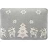 SAFAVIEH Home Collection Holiday Twinkling Rustic Farmhouse Reindeer Grey Cotton 16 x 24-inch Rectangle Decorative Accent Insert Throw Pillow