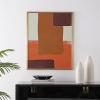 SAFAVIEH Home Collection Java Compilation Salmon/Golden Brown 24 x 30-inch Modern Abstract Framed Wall Art for Bedroom, Living Room, Foyer, Dining Area, Entryway