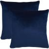 SAFAVIEH Home Collection Jovanni Purple Viscose 18-inch Square Pillow Set of 2 with Insert(Navy)
