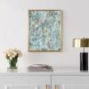 SAFAVIEH Home Collection Lasting Impression Sky Blue/Spring Green 16 x 20-inch Abstract Framed Wall Art for Bedroom, Living Room, Foyer, Dining Area, Entryway