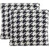 SAFAVIEH Home Collection PLS400 Pillow, Black/Ivory 2 Count