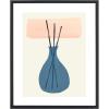 SAFAVIEH Home Collection Sticks in the City Blush Pink/Blue 16 x 20-inch Modern Framed Wall Art for Bedroom, Living Room, Foyer, Dining Area, Entryway