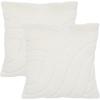 SAFAVIEH Home Collection Verli Ivory 23-inch Square Decorative Accent Throw Pillow with Insert (Set of 2)(Ivory)