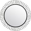 SAFAVIEH Home Elsie Gold Round 29-inch Decorative Accent Mirror(Black)