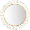 SAFAVIEH Home Elsie Gold Round 29-inch Decorative Accent Mirror(Gold)