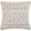 SAFAVIEH Home Ralen Light Natural Lurex Knit 20-inch Decorative Pillow Pillow, 22″x22″, Grey/Gold(Grey / Gold)