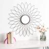 SAFAVIEH Home Ravin Champagne Flower Sunburst 35-inch Decorative Accent Mirror