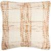 SAFAVIEH Pillow Collection Woven Plaid 20″ Throw, Eggshell Blend(Eggshell Blend)